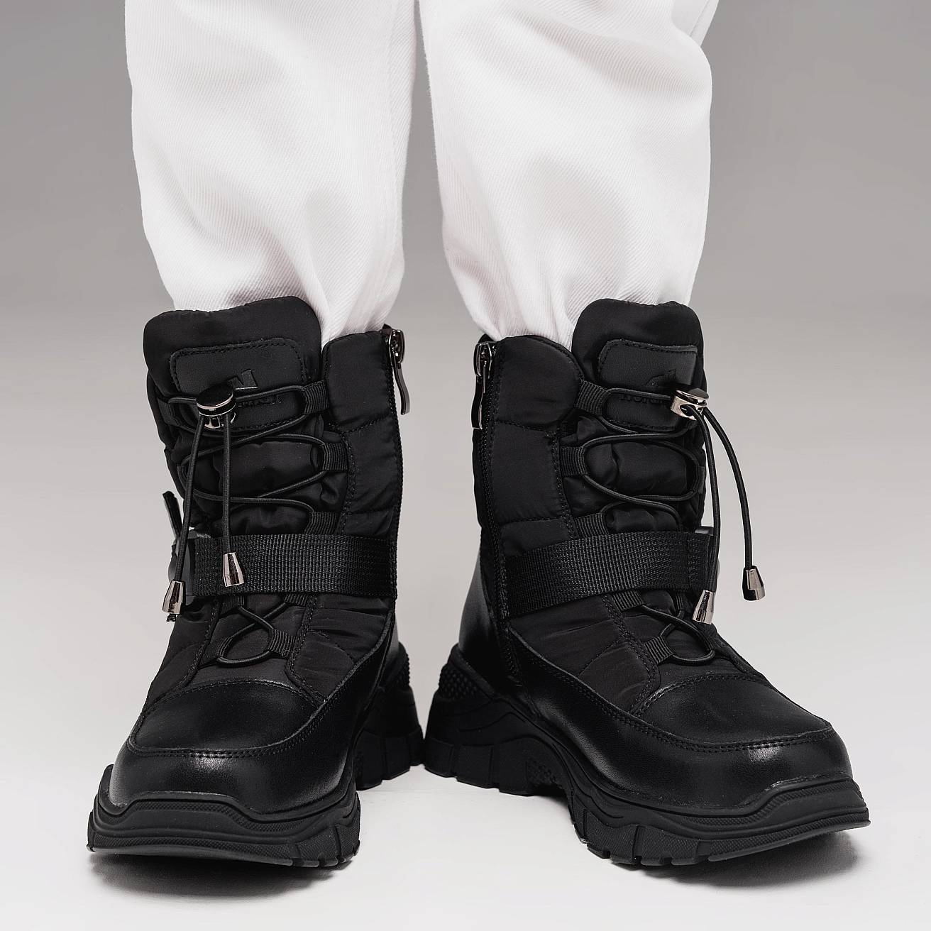 Nordman сапоги на молнии с затяжкой цвет черный - фото 2