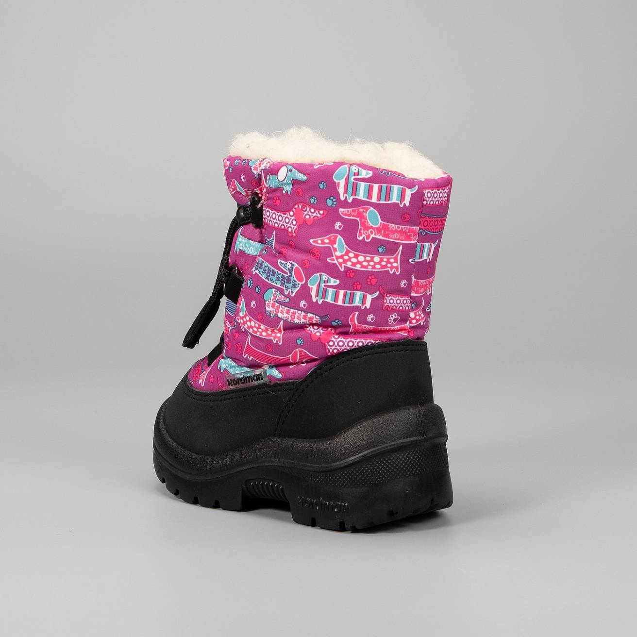 Зимние детские сапоги Nordman Mini на шнуровке фуксия - фото 5