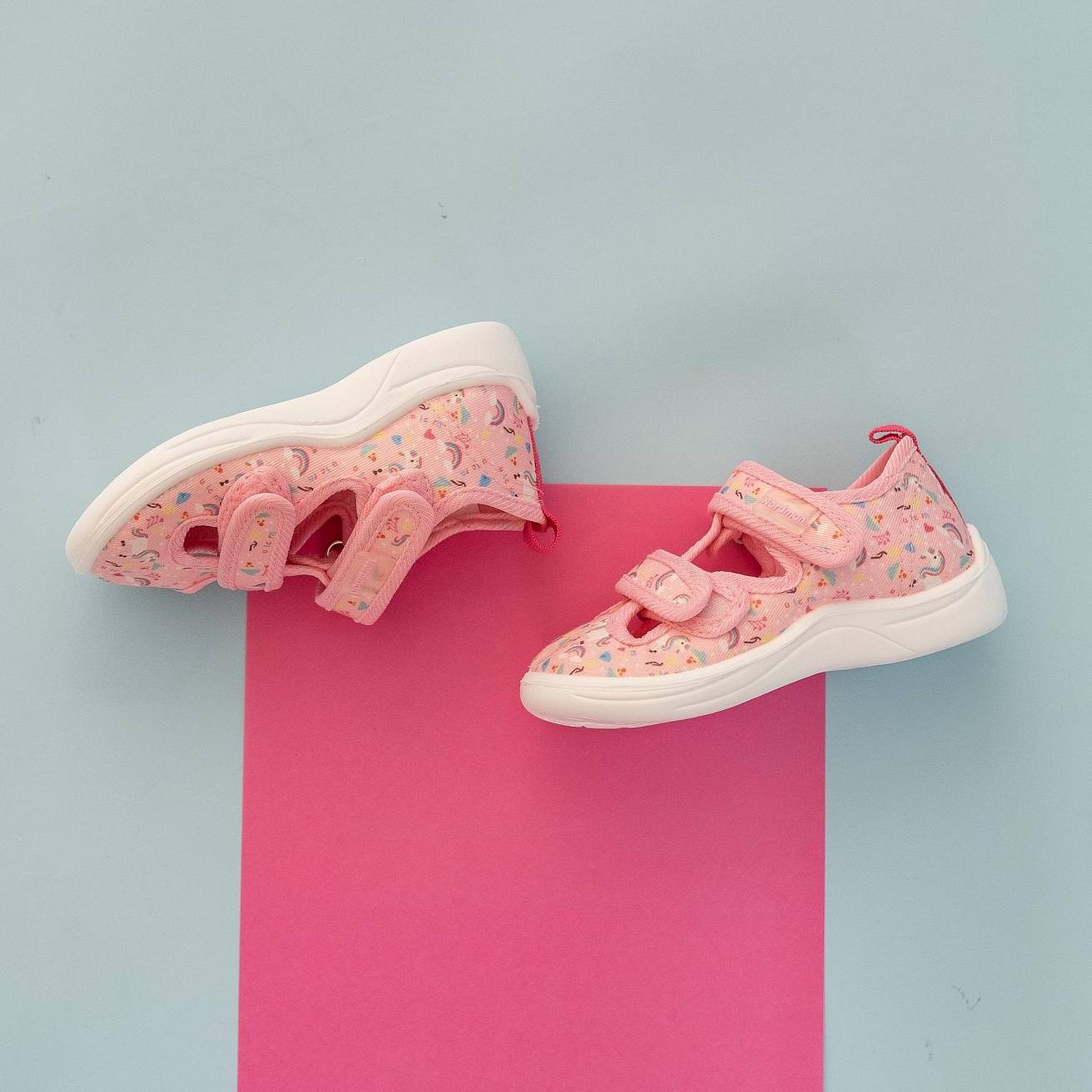 Тапочки детские Nordman Stars розовые c принтом - фото 8