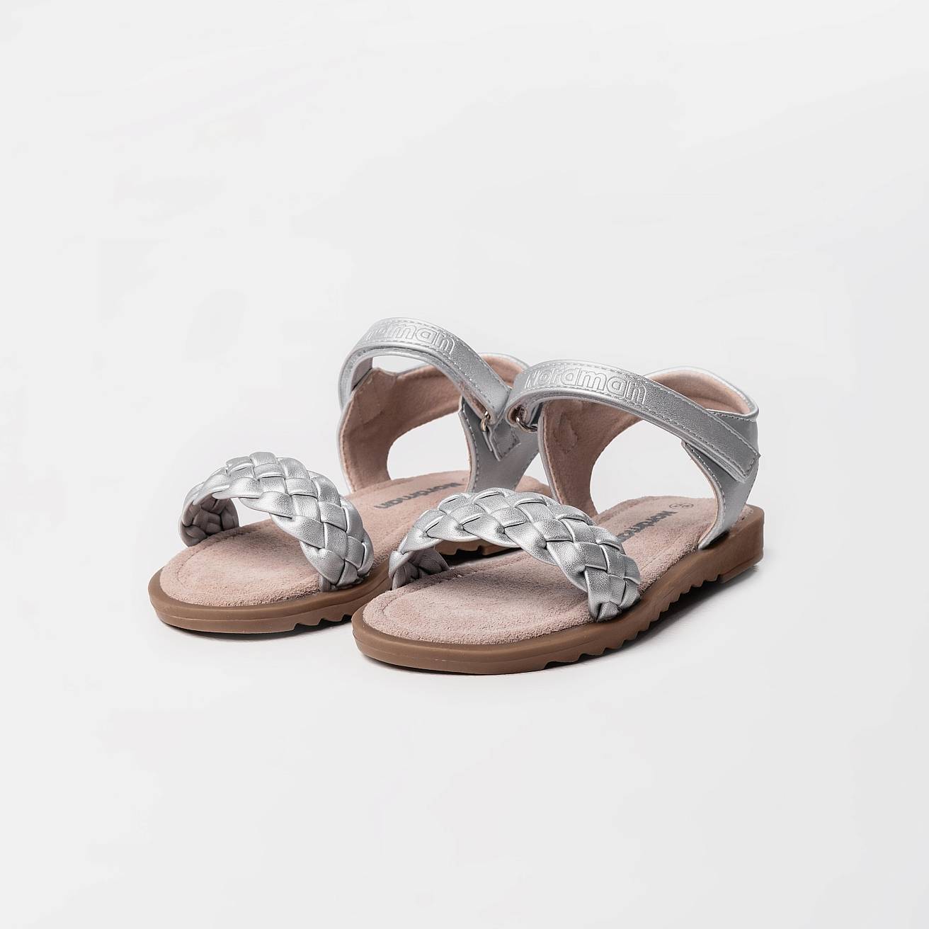 Босоножки детские летние серебристые - фото 2