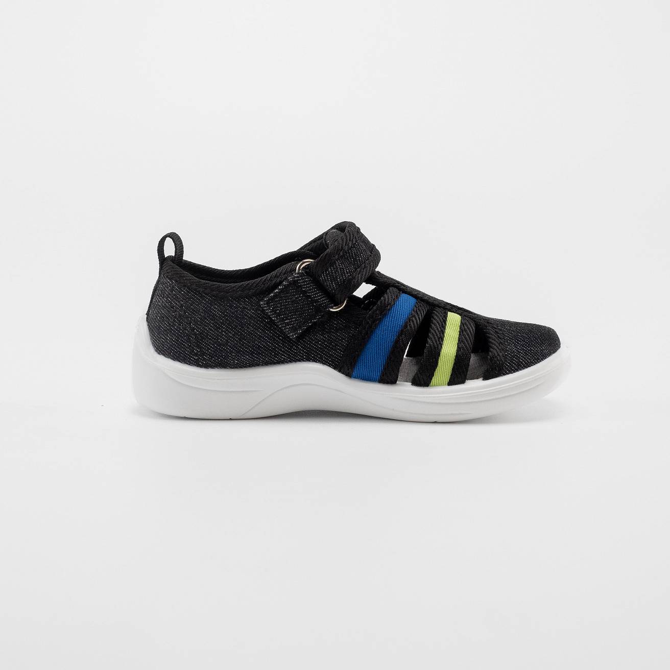 Тапочки детские Nordman Stars синий/лайм - фото 5