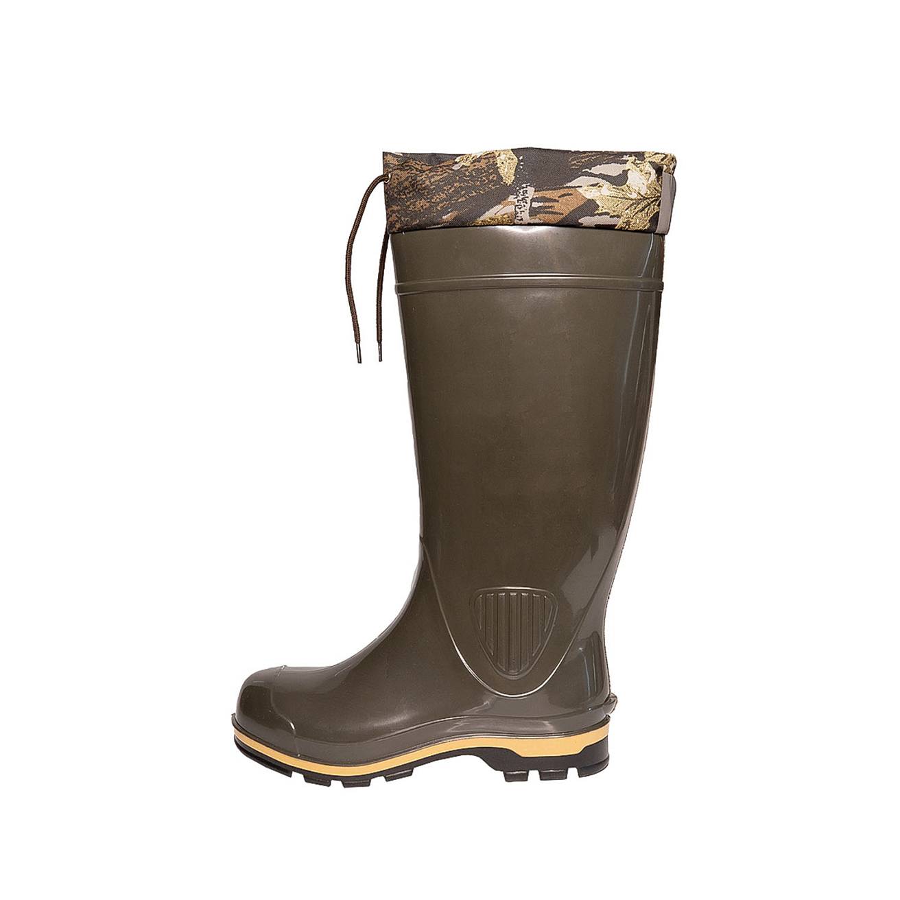 Мужские резиновые сапоги высокие олива ПС 15, утепленные - фото 4