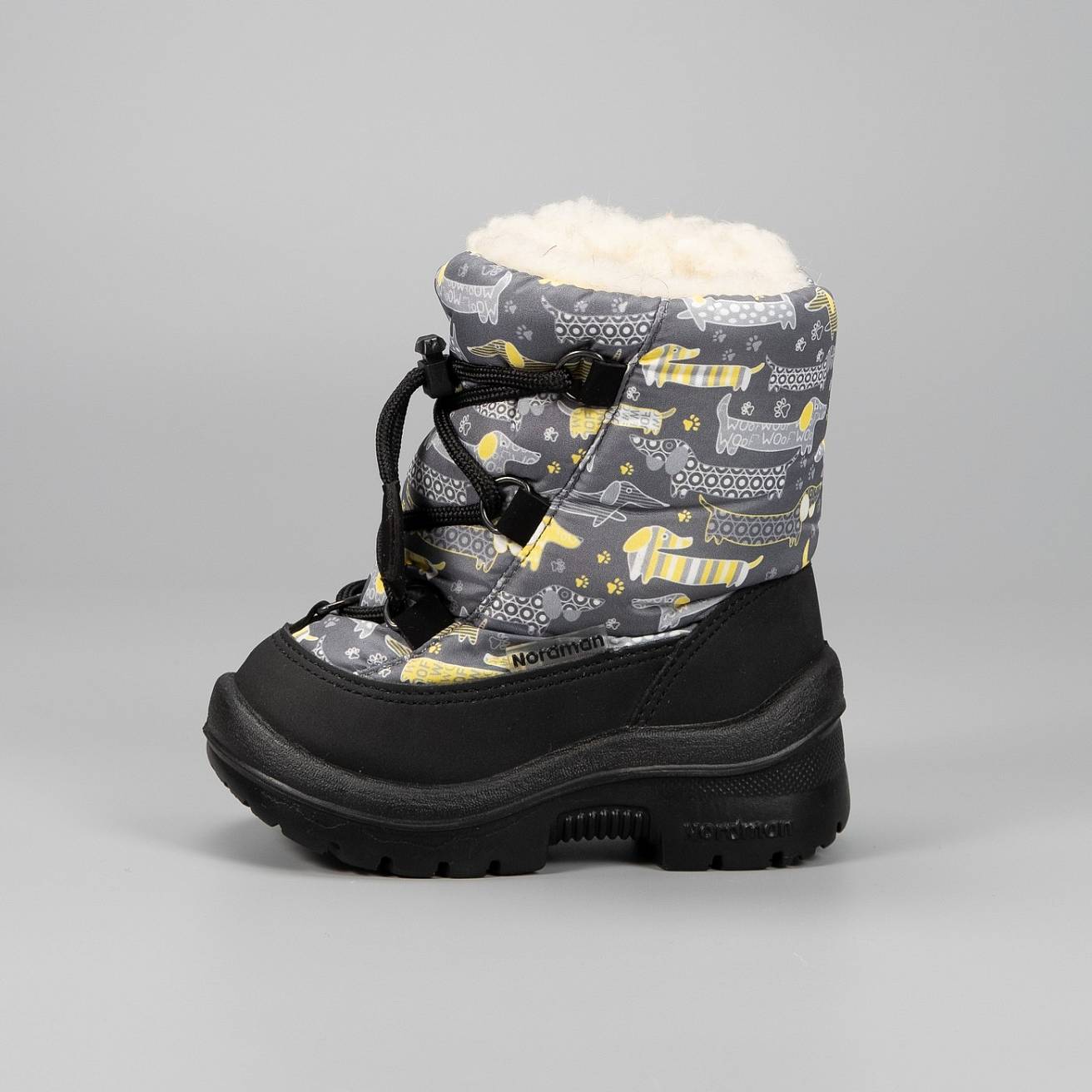 Зимние детские сапоги Nordman Mini на шнуровке серые - фото 4