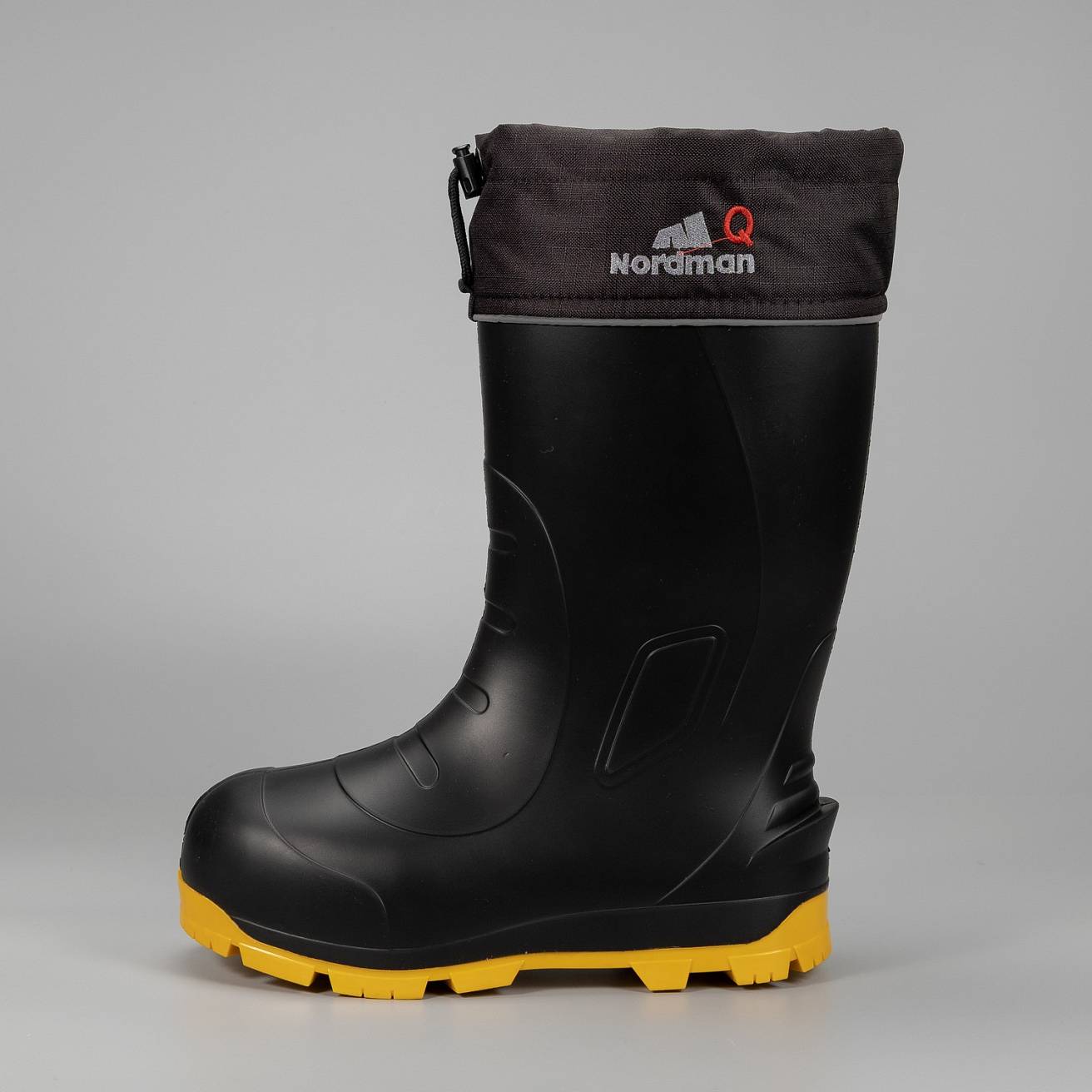 Сапоги Nordman Quaddro с защищенной подошвой ТЭП с шипами и меховым вкладышем до -50С черные с желтым - фото 4