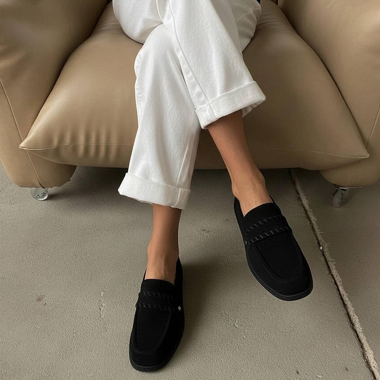 Женские лоферы Nordman черные - фото 1