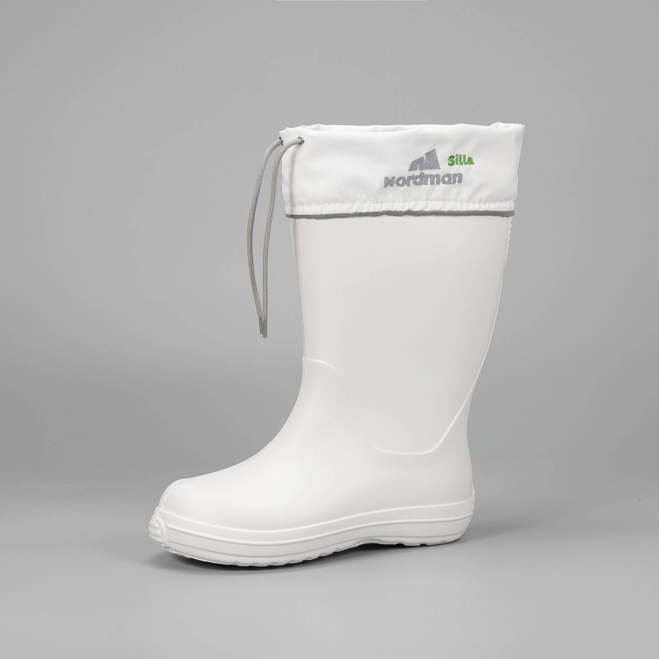 Женские сапоги Nordman Silla с мехом и манжетами  белые - фото 2