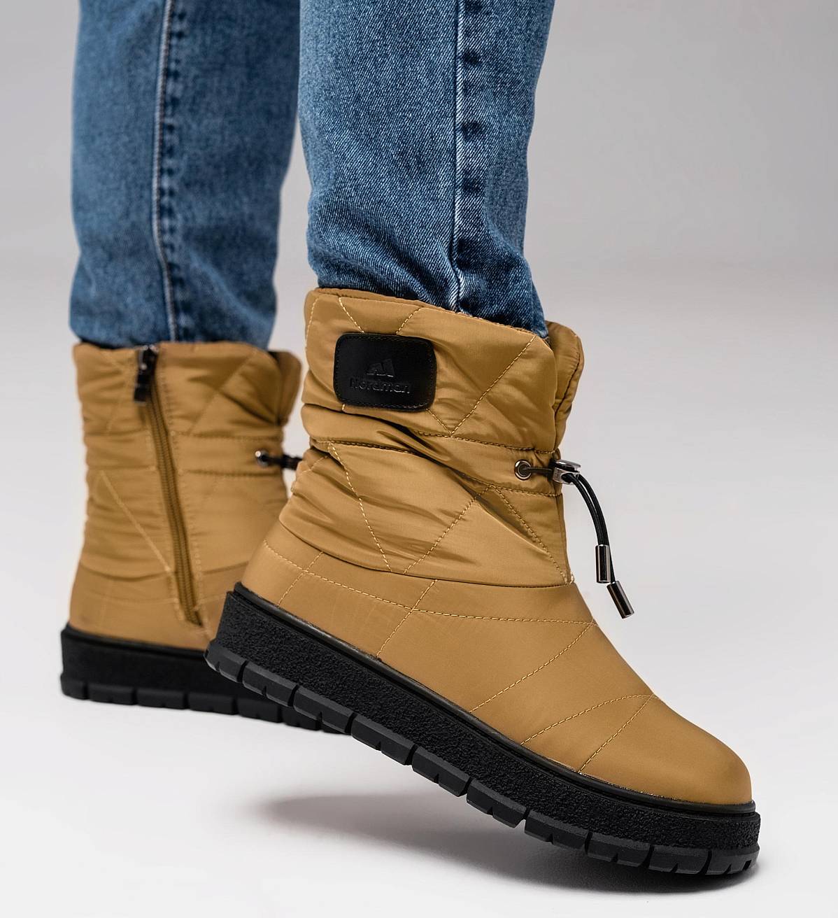 Nordman дутики с резинкой -затяжкой цвет горчичный - фото 2