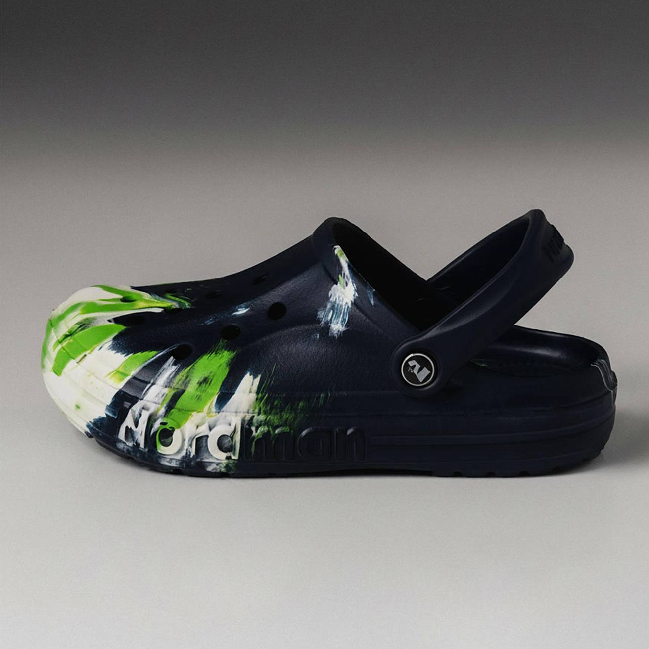 Сабо из ЭВА Nordman Shark цвет синий с модуляцией белый,зеленый - фото 2