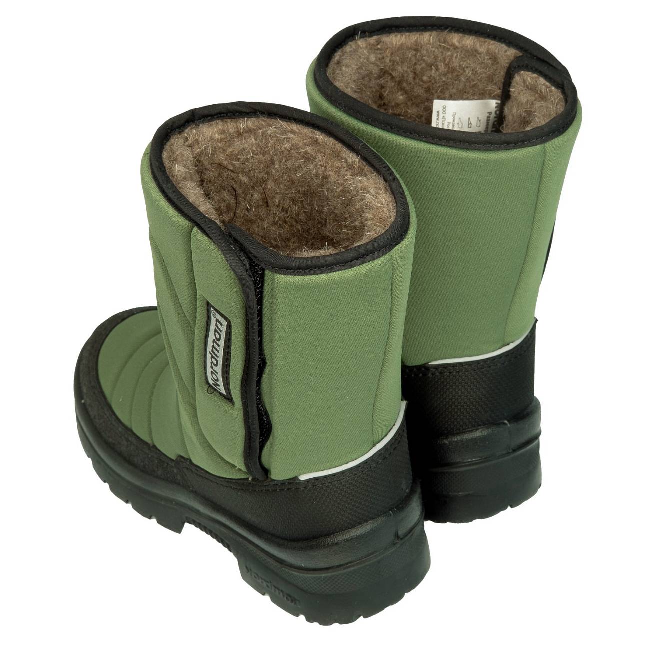 Зимние детские сапоги Nordman Lumi  на липучке Хаки - фото 5
