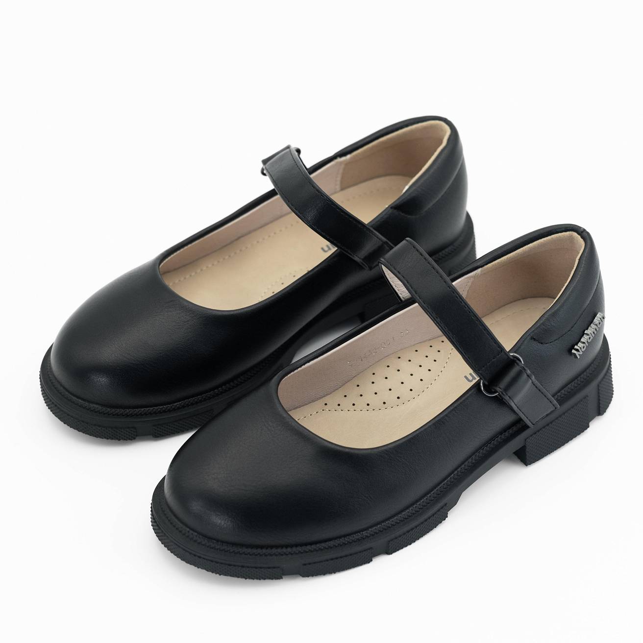 Туфли Nordman для девочек цвет черный - фото 2