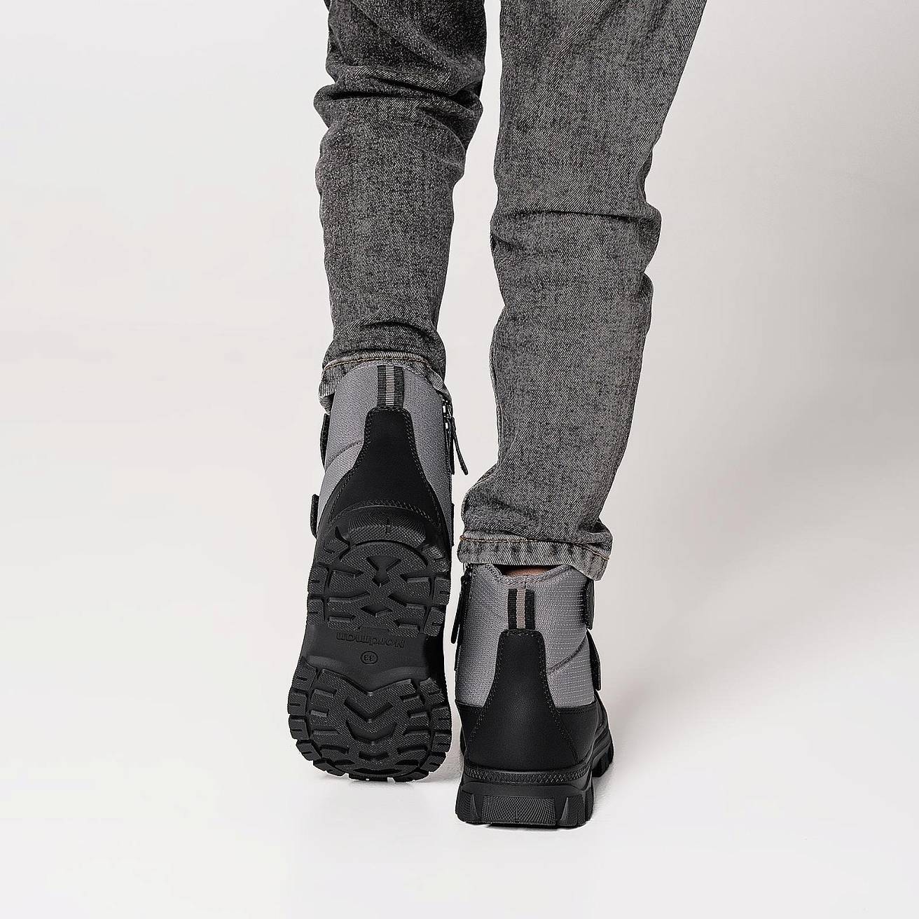 Ботинки Nordman зимние на двух липучках цвет серый - фото 4