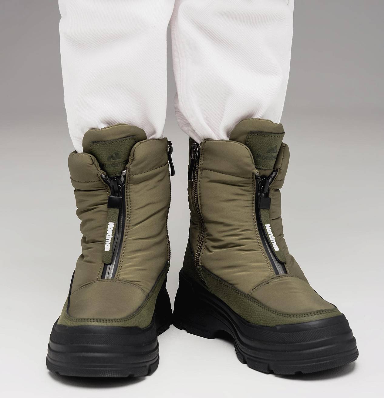 Nordman сапоги на молнии цвет хаки - фото 3