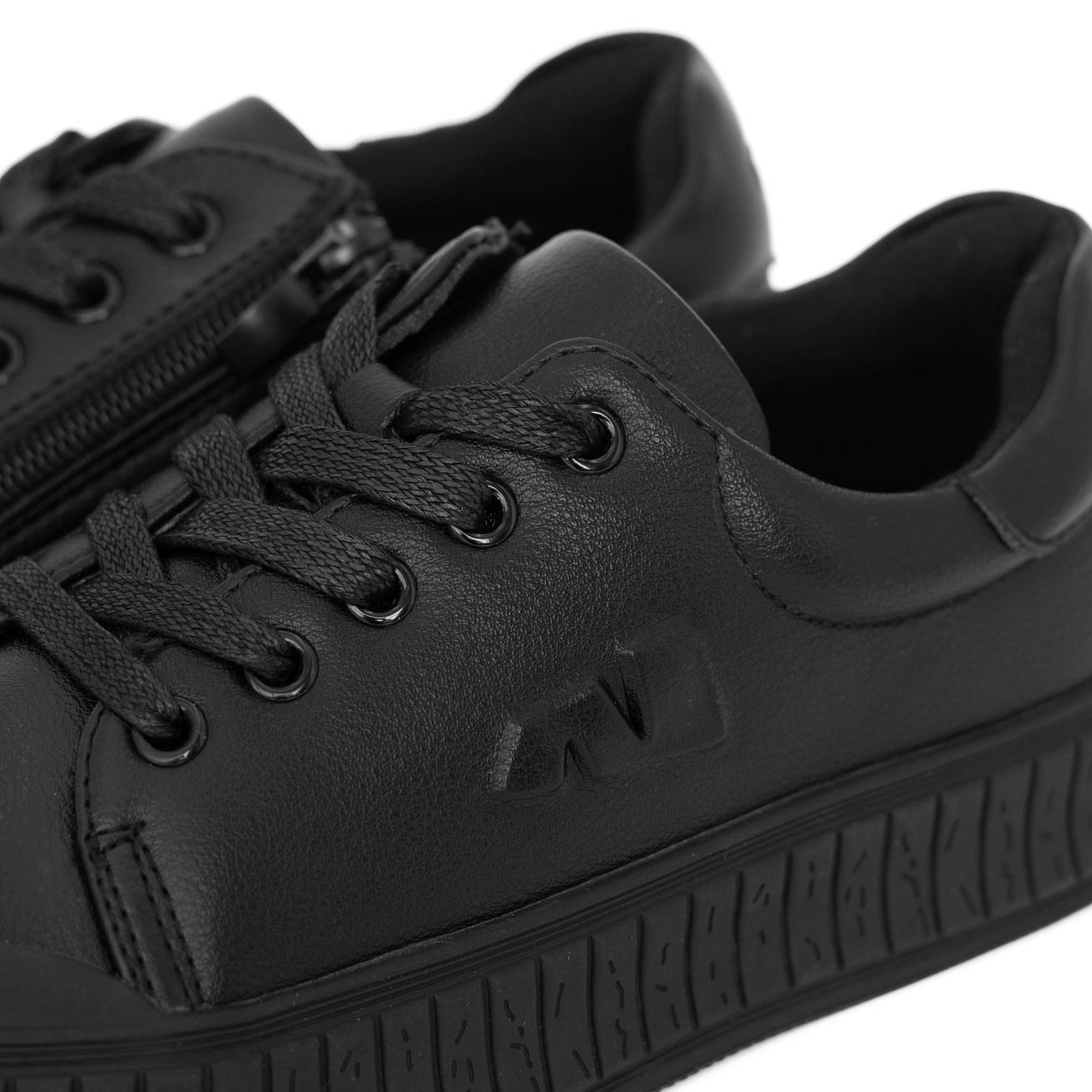 Кеды Nordman черные на шнурках цвеит черный - фото 2