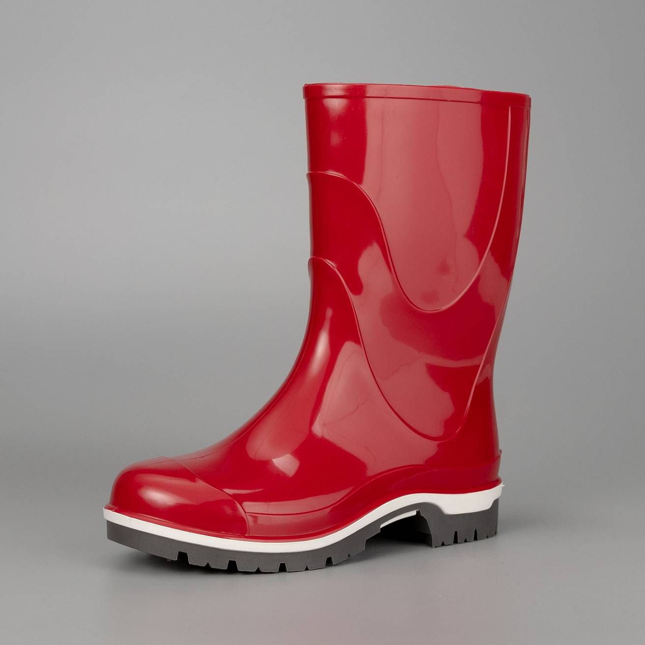 Подростковые сапоги ПВХ NORDMAN DROP красные - фото 2