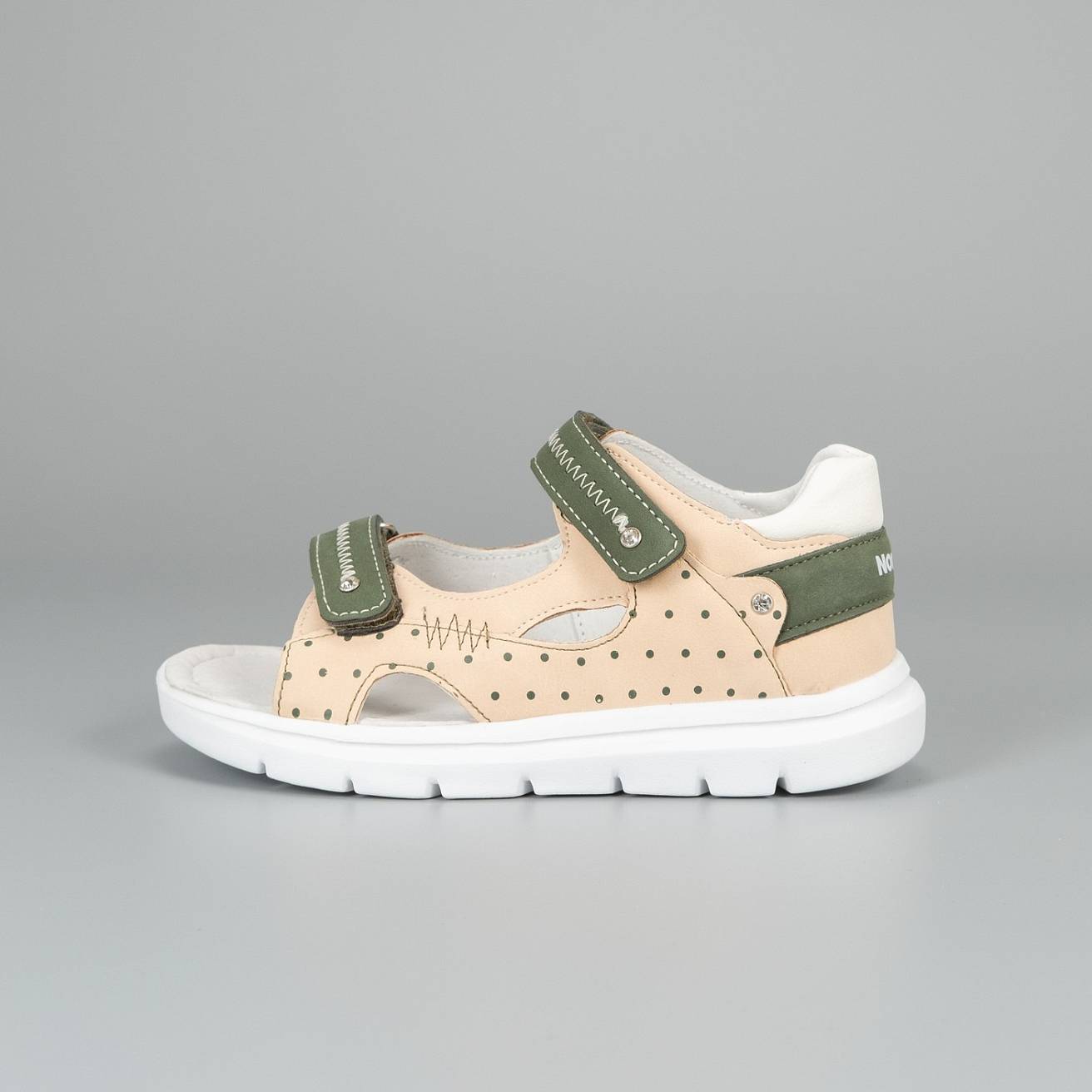 Сандалики детские Nordman Boom Светло-коричневый-зеленый - фото 2