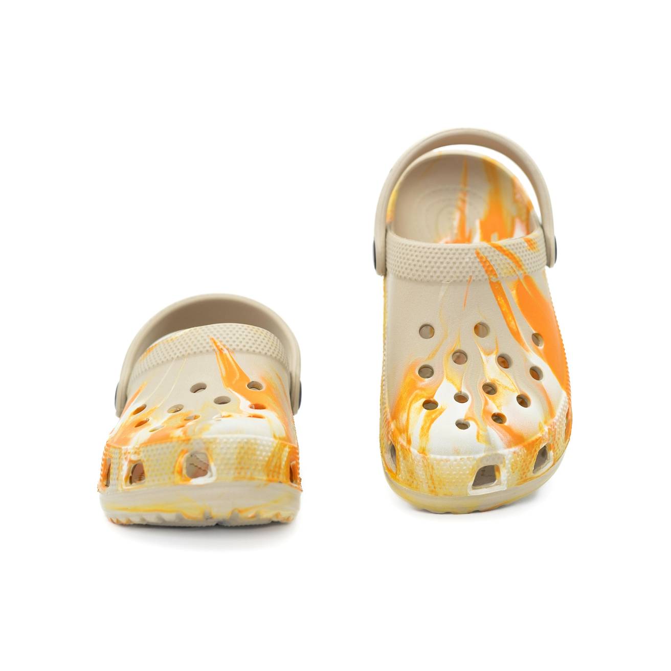 Сабо из ЭВА Nordman Schlöps бежевые с модуляцией бело-оранжевая - фото 6