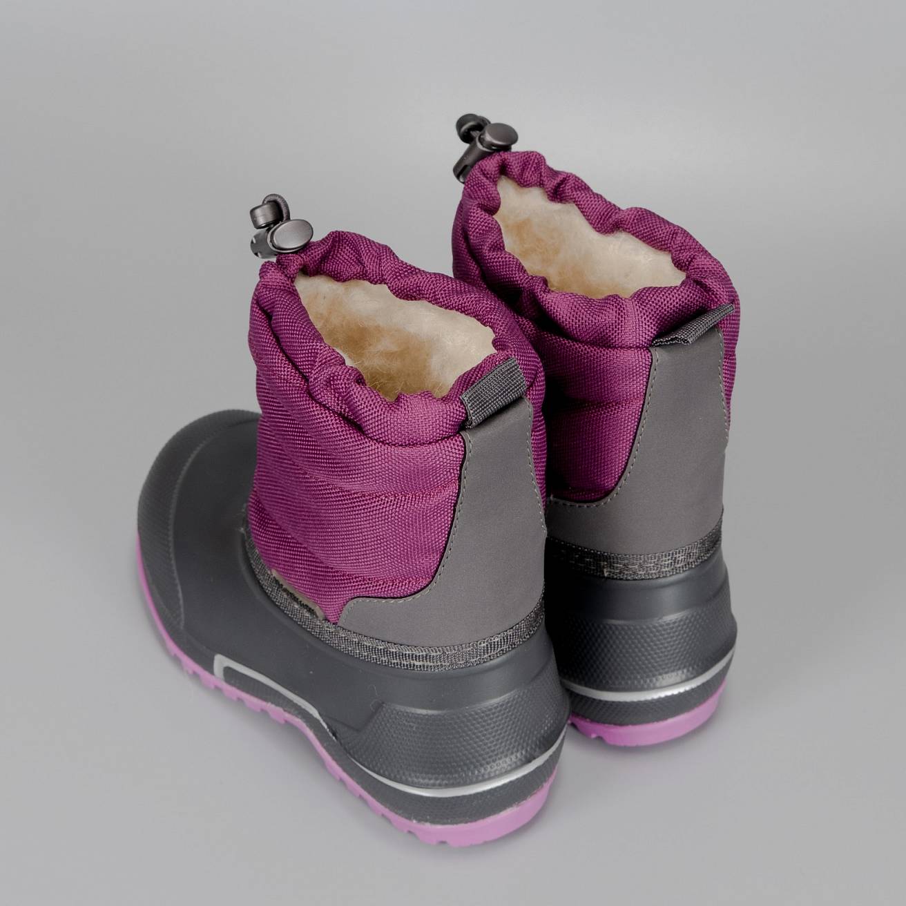 Сноубутсы Nordman Cross из ЭВА+ТЭП Фуксия/серый-фиолетовый - фото 6