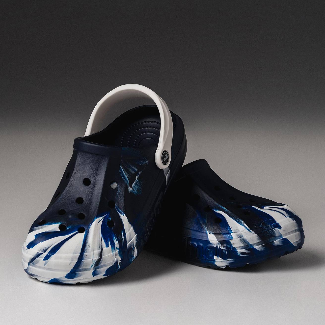 Сабо из ЭВА Nordman Shark цвет синий с модуляцией бело-синей - фото 4