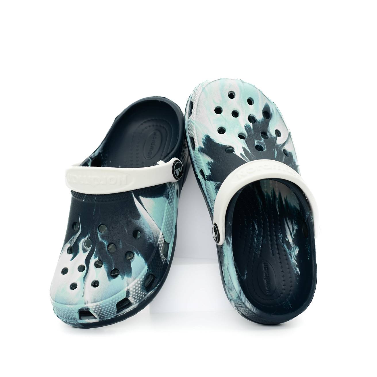 Сабо из ЭВА Nordman Schlöps синие с модуляцией бело-голубой - фото 2