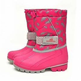 Фото Детские зимние сноубутсы Nordman Junior на липучке с рисунком