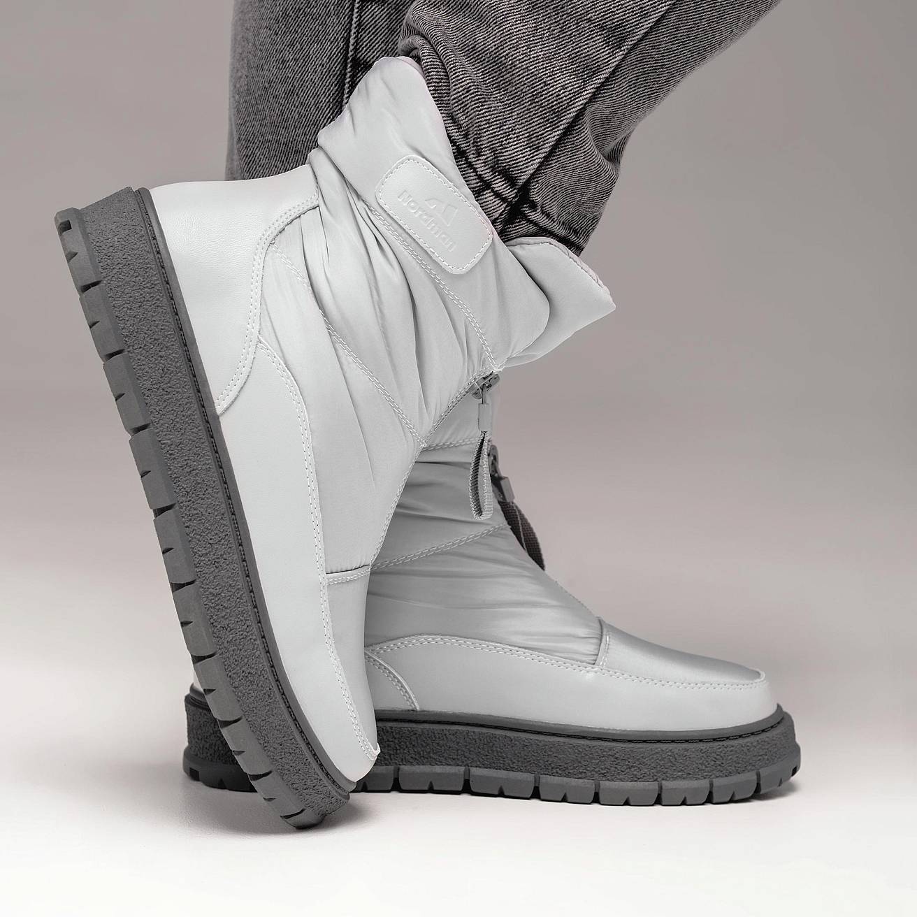 Nordman дутики на молнии цвет серый - фото 2