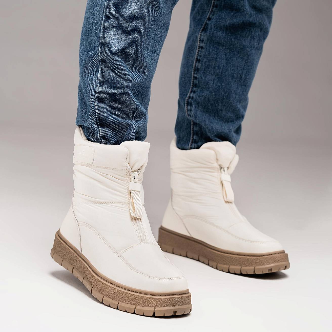 Nordman дутики на молнии цвет бежевый - фото 2