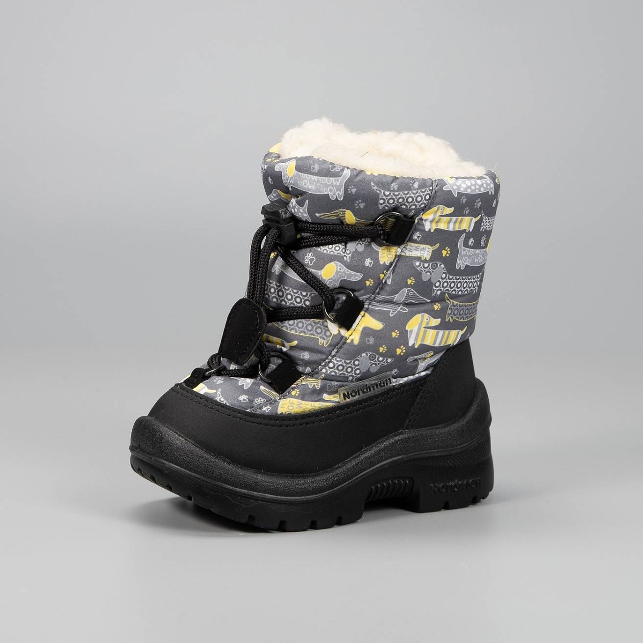 Зимние детские сапоги Nordman Mini на шнуровке серые - фото 2