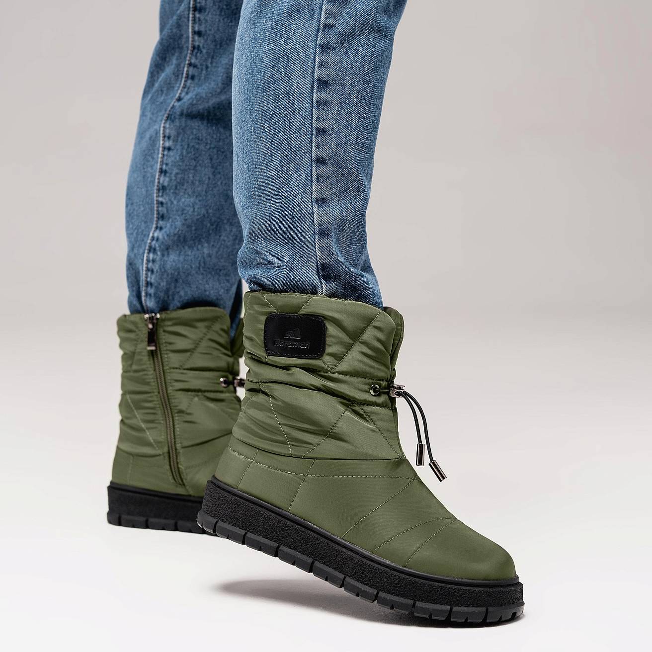 Nordman сапоги с резинкой-затяжкой  цвет хаки - фото 3