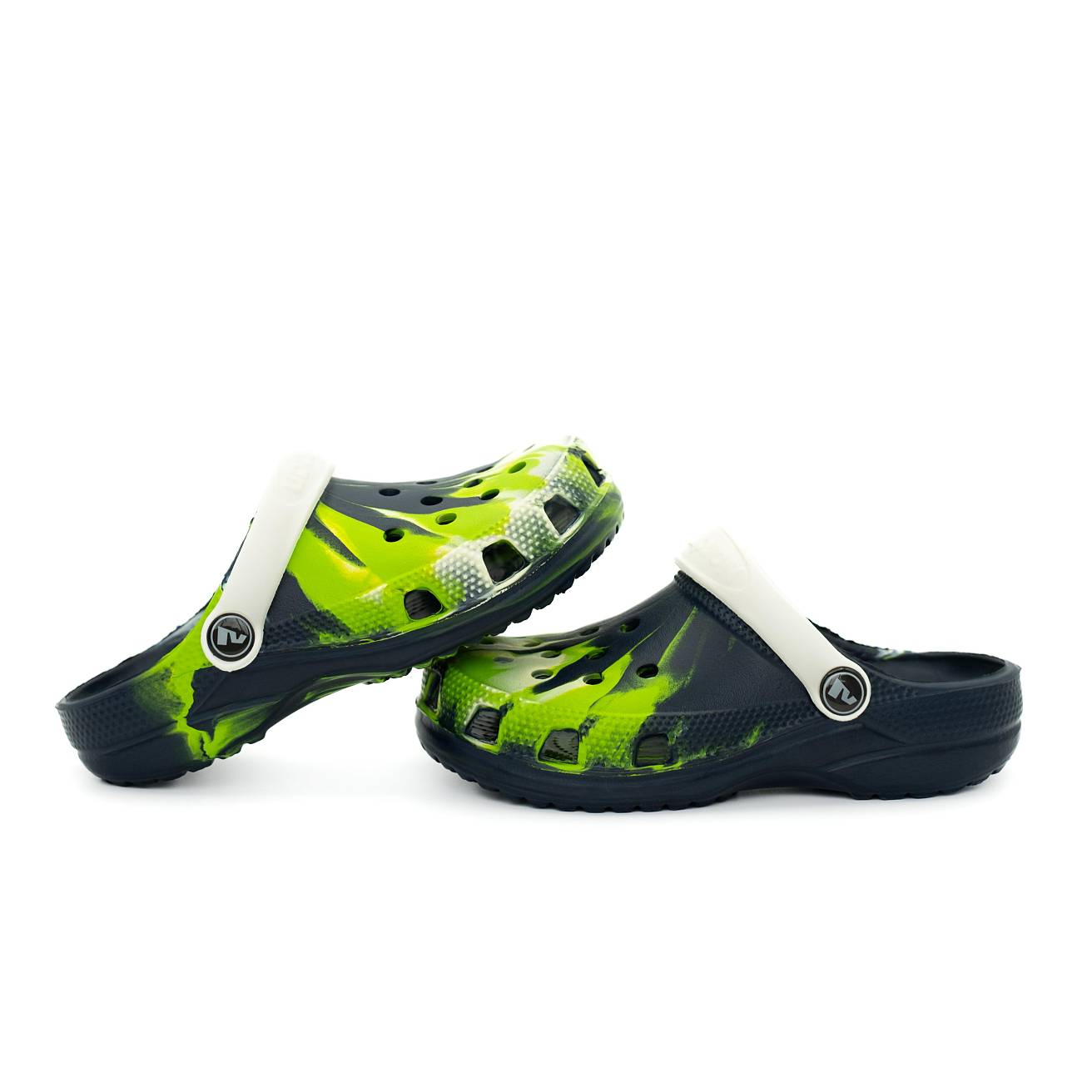 Сабо из ЭВА Nordman Schlöps синие с модуляцией бело-зеленая - фото 5