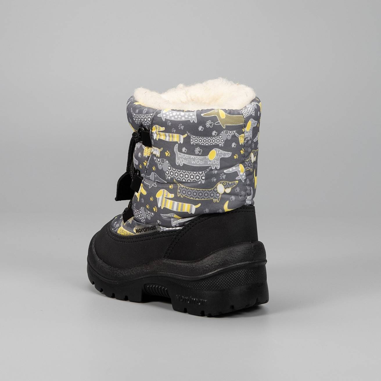 Зимние детские сапоги Nordman Mini на шнуровке серые - фото 5