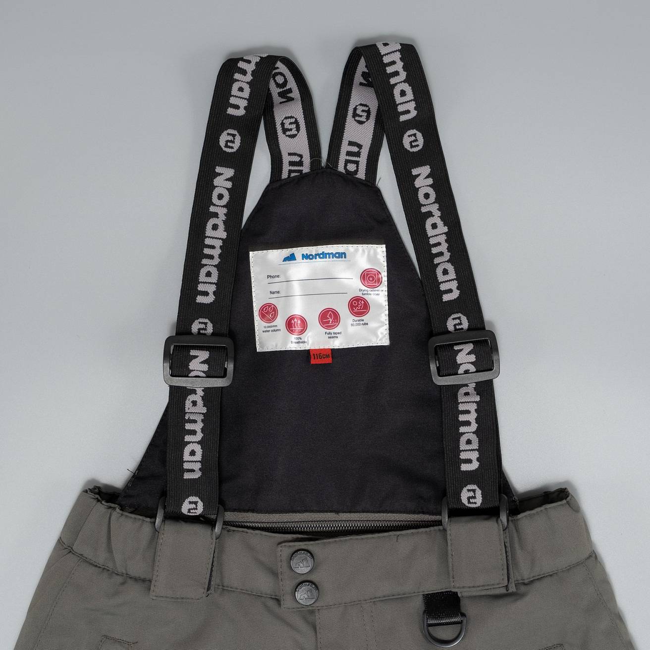 Полукомбинезон детский Nordman Wear темно-серый/черный - фото 6