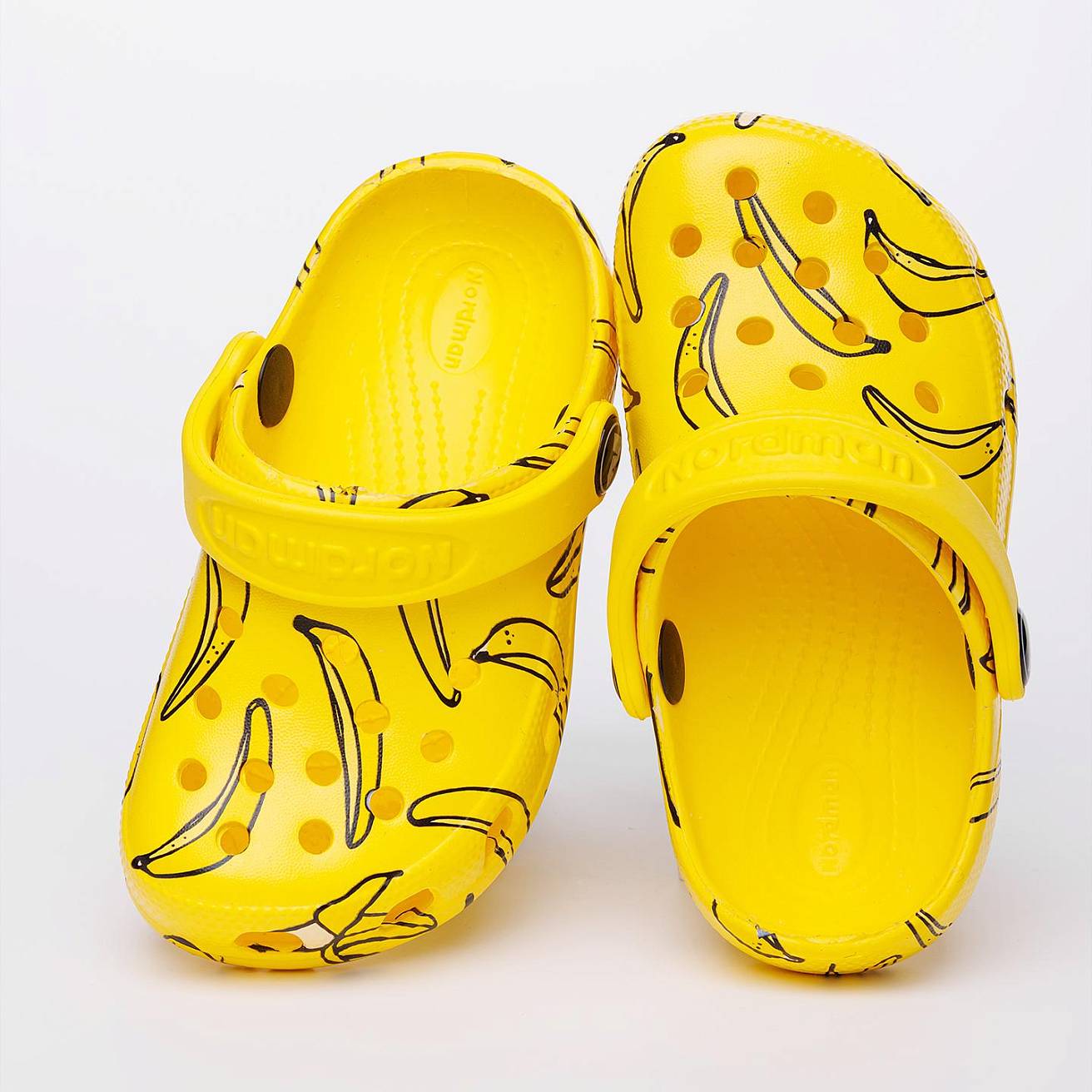 Сабо из ЭВА Nordman Schlöps желтые с принтом бананы - фото 4