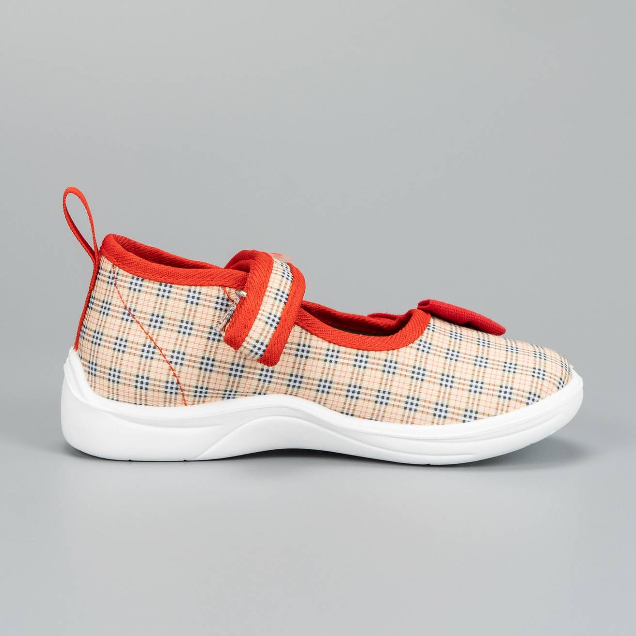 Тапочки детские Nordman Stars бежевые в клетку - фото 5