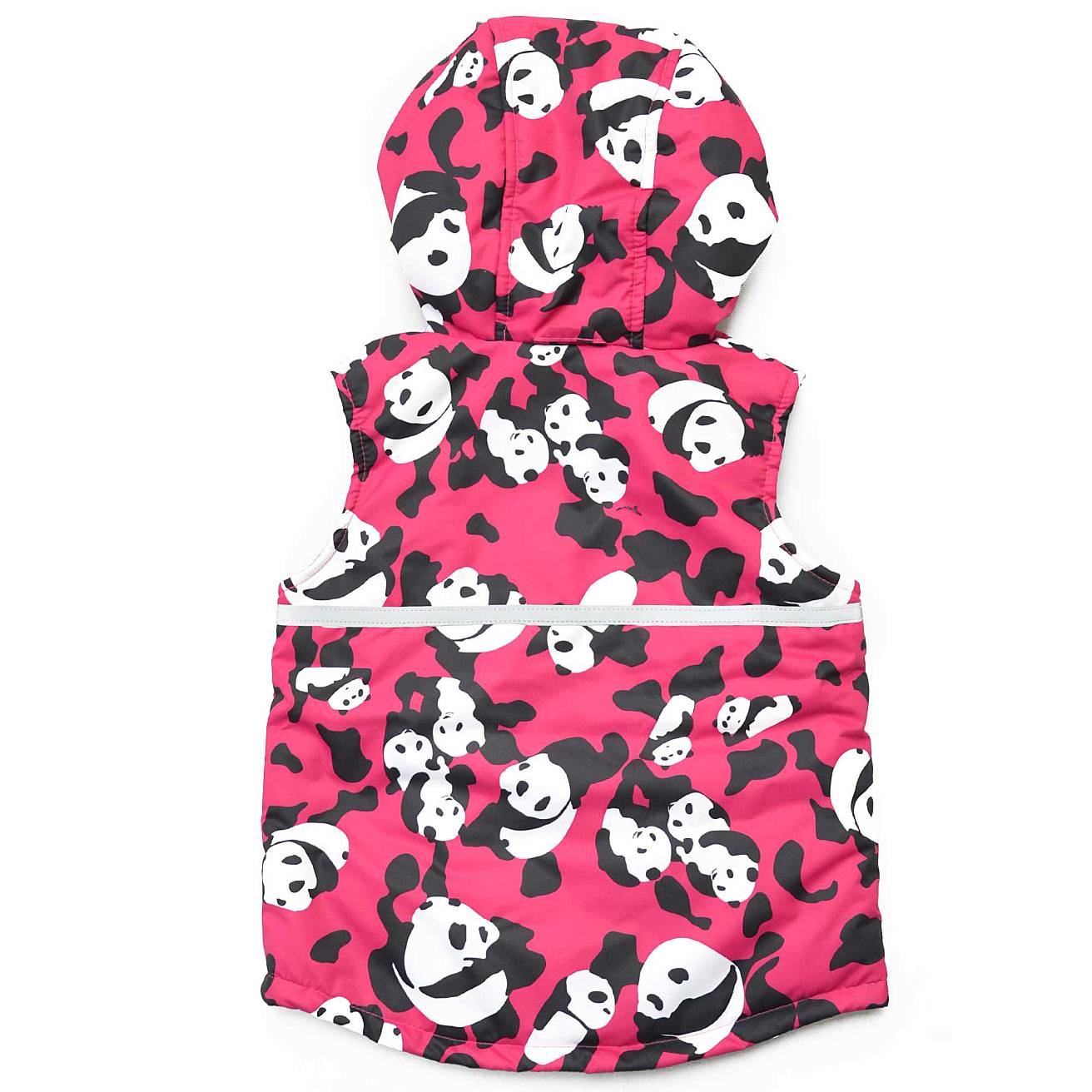Жилетка с капюшоном фуксия панды - фото 3