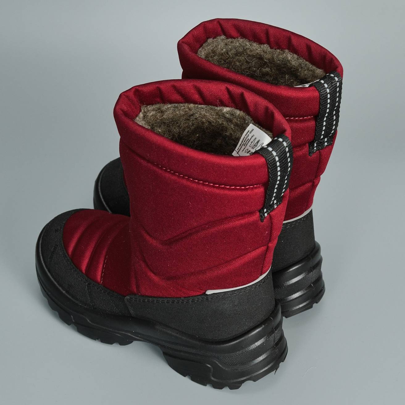 Зимние детские сапоги Nordman Lumi бордовые - фото 6