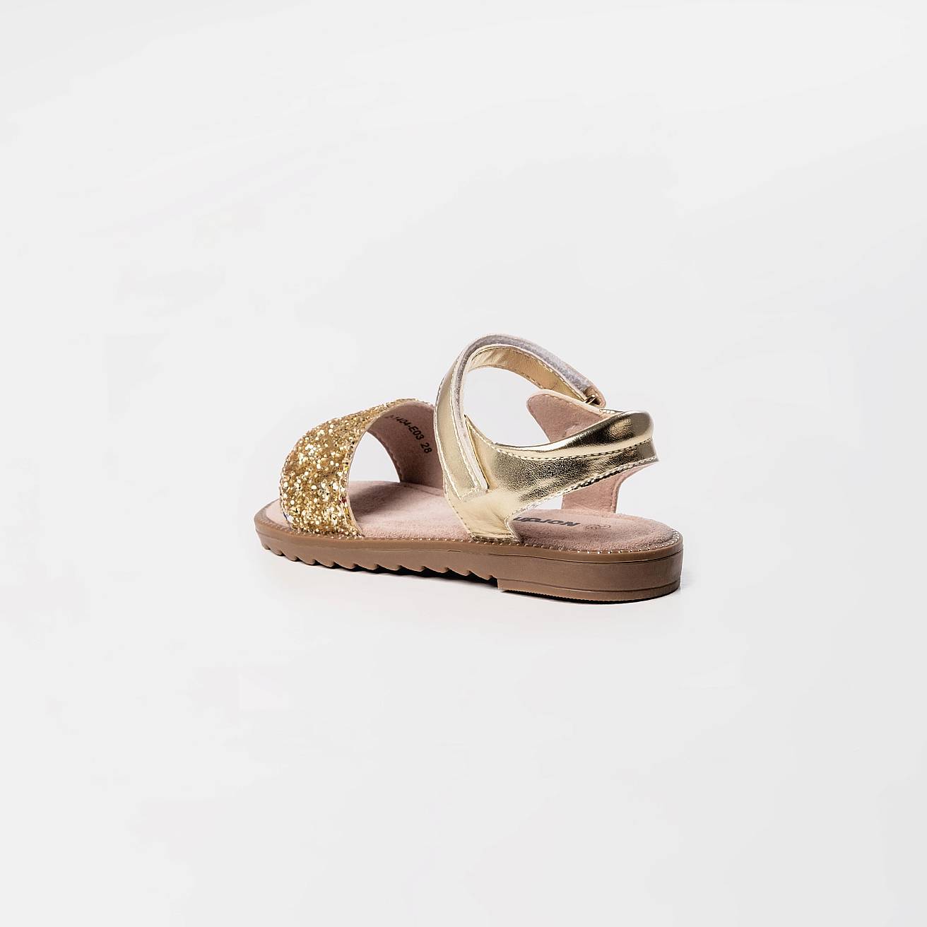 Босоножки детские летние золотые - фото 7