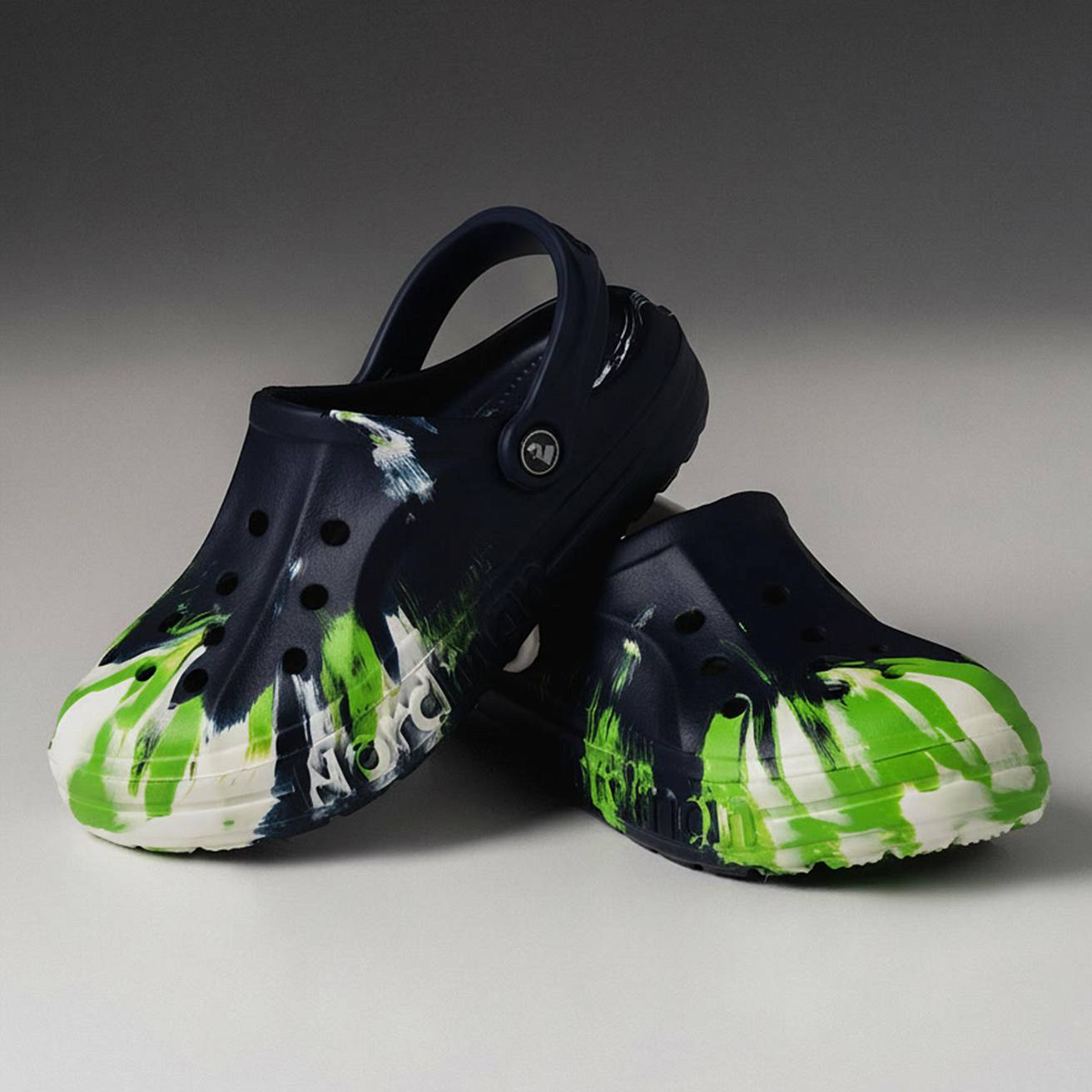 Сабо из ЭВА Nordman Shark цвет синий с модуляцией белый,зеленый - фото 1