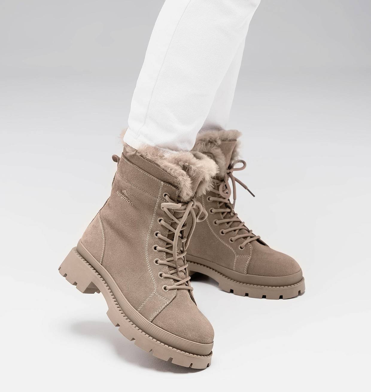 Nordman ботинки на шнурках цвет песочный - фото 3