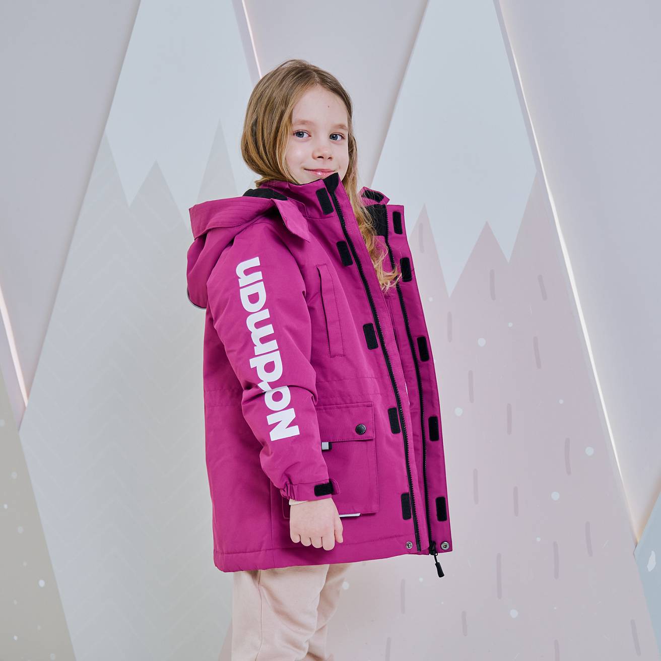 Nordman Wear куртка-парка утеплённая пурпурная - фото 2