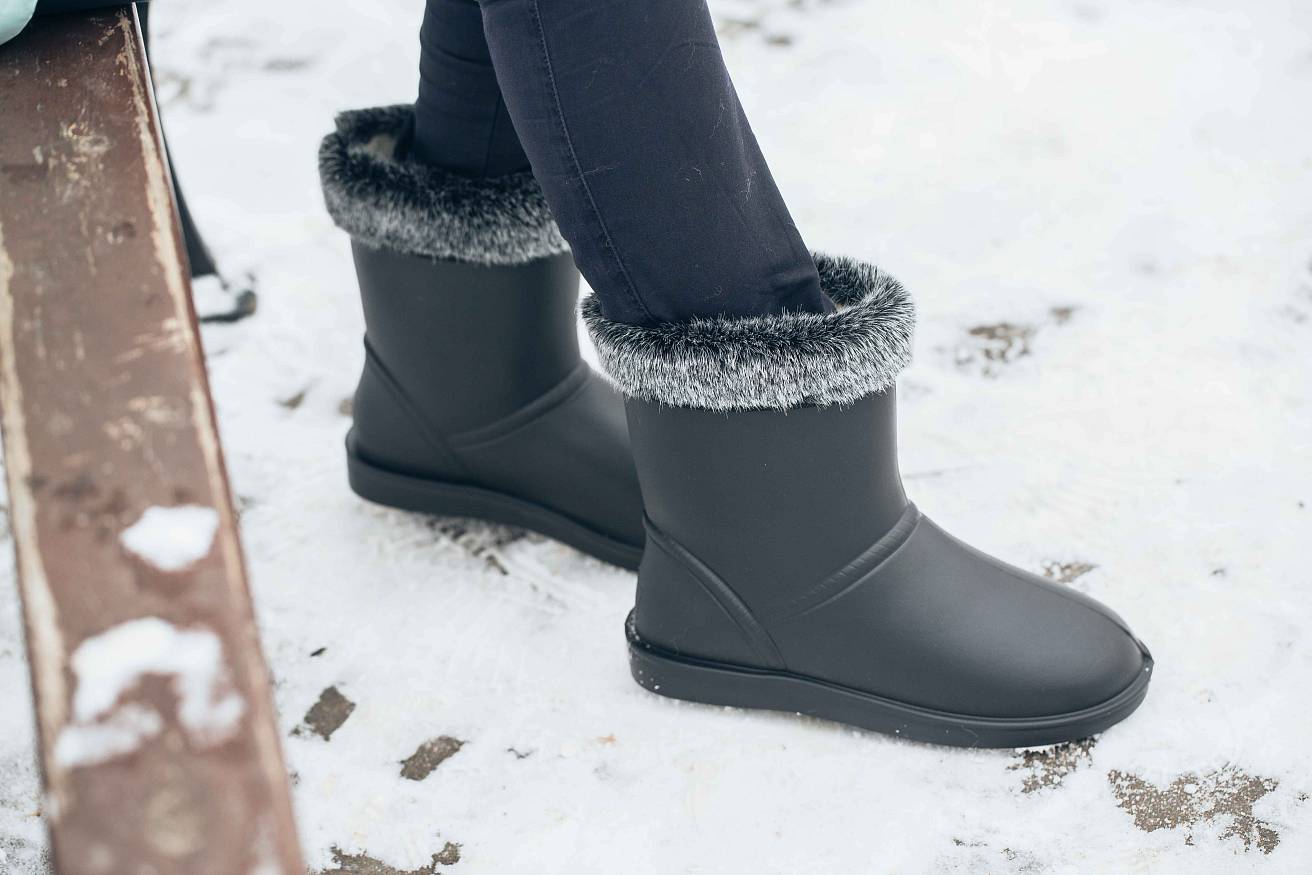 Угги Nordman Frosto с опушкой черные - фото 8