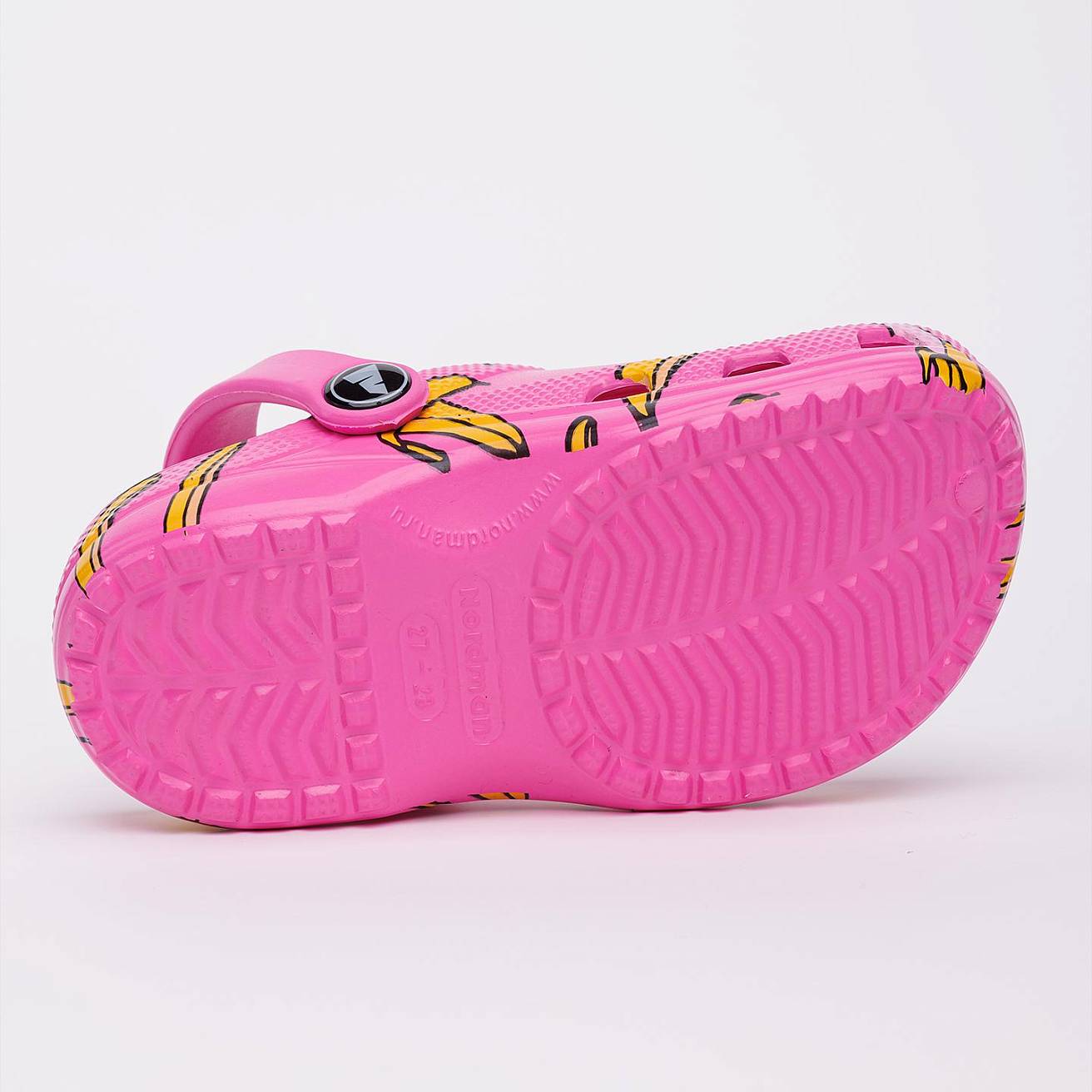 Сабо из ЭВА Nordman Schlöps розовые с принтом бананы - фото 2
