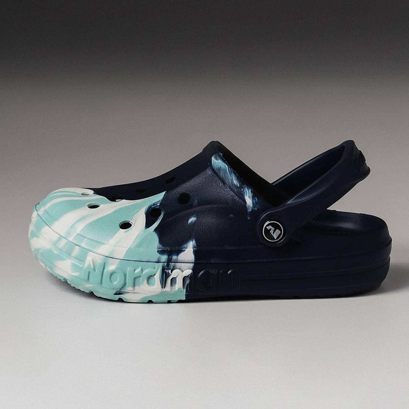 Сабо из ЭВА Nordman Shark цвет синий с модуляцией белый,,голубой - фото 2