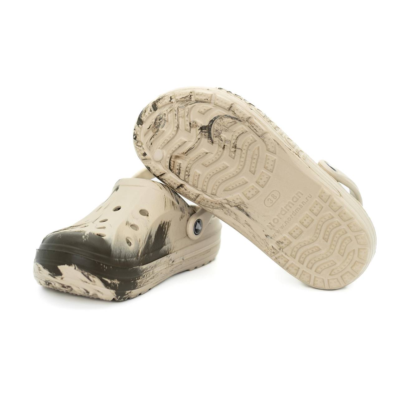 Сабо из ЭВА Nordman Shark цвет бежевый с серым - фото 5