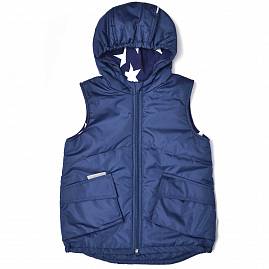 Фото Жилетка с капюшоном темно-синяя