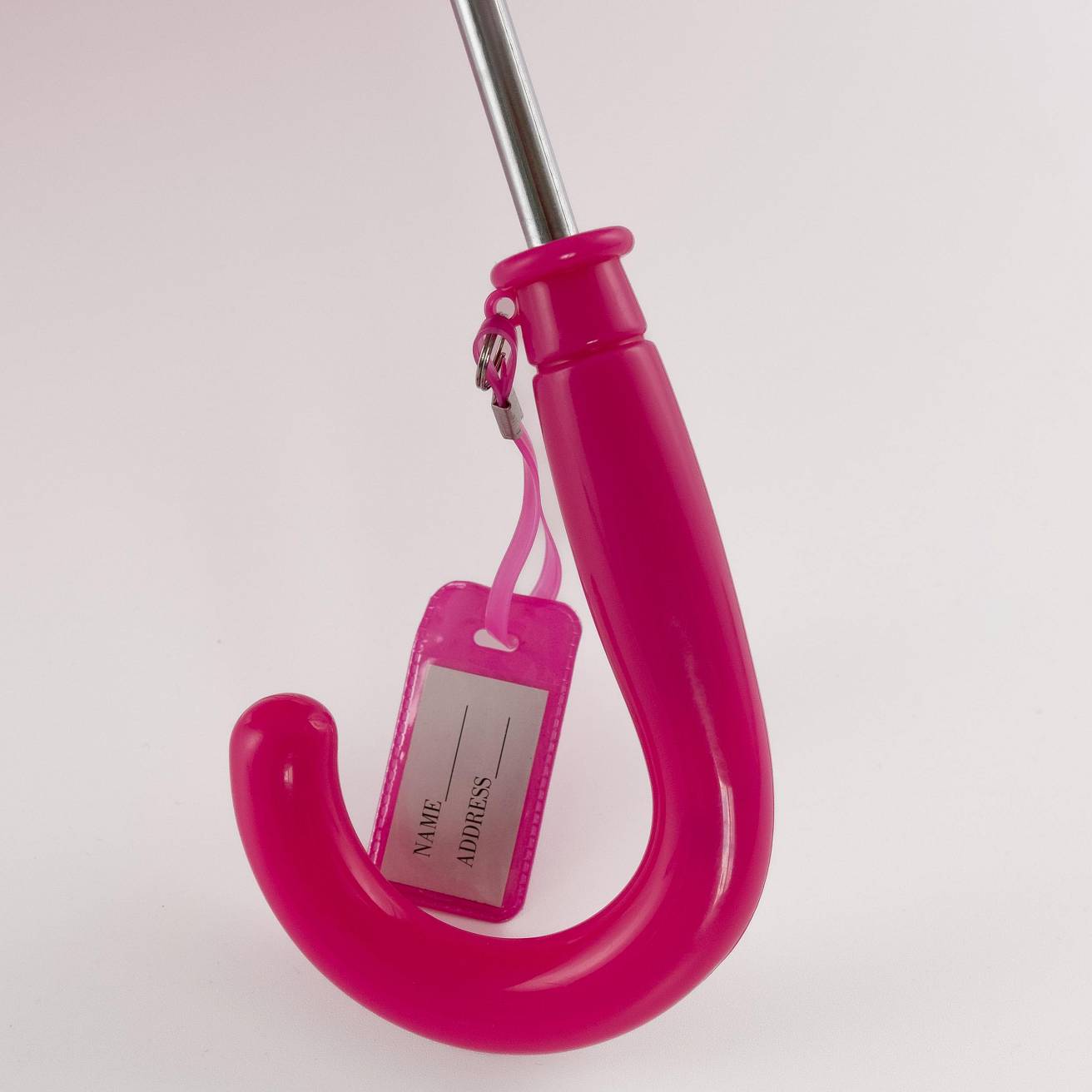 Зонт-трость цвет розовый/принт динозавры - фото 6