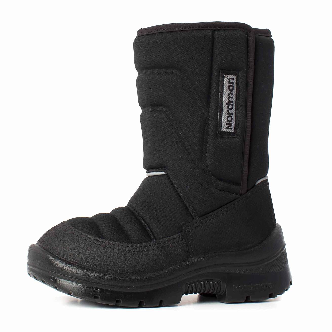 Зимние детские сапоги Nordman Lumi на липучке черные - фото 2