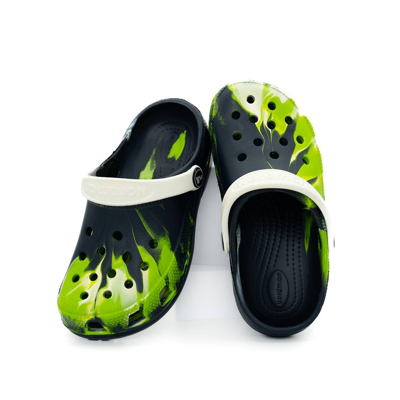 Сабо из ЭВА Nordman Schlöps синие с модуляцией бело-зеленая - фото 3