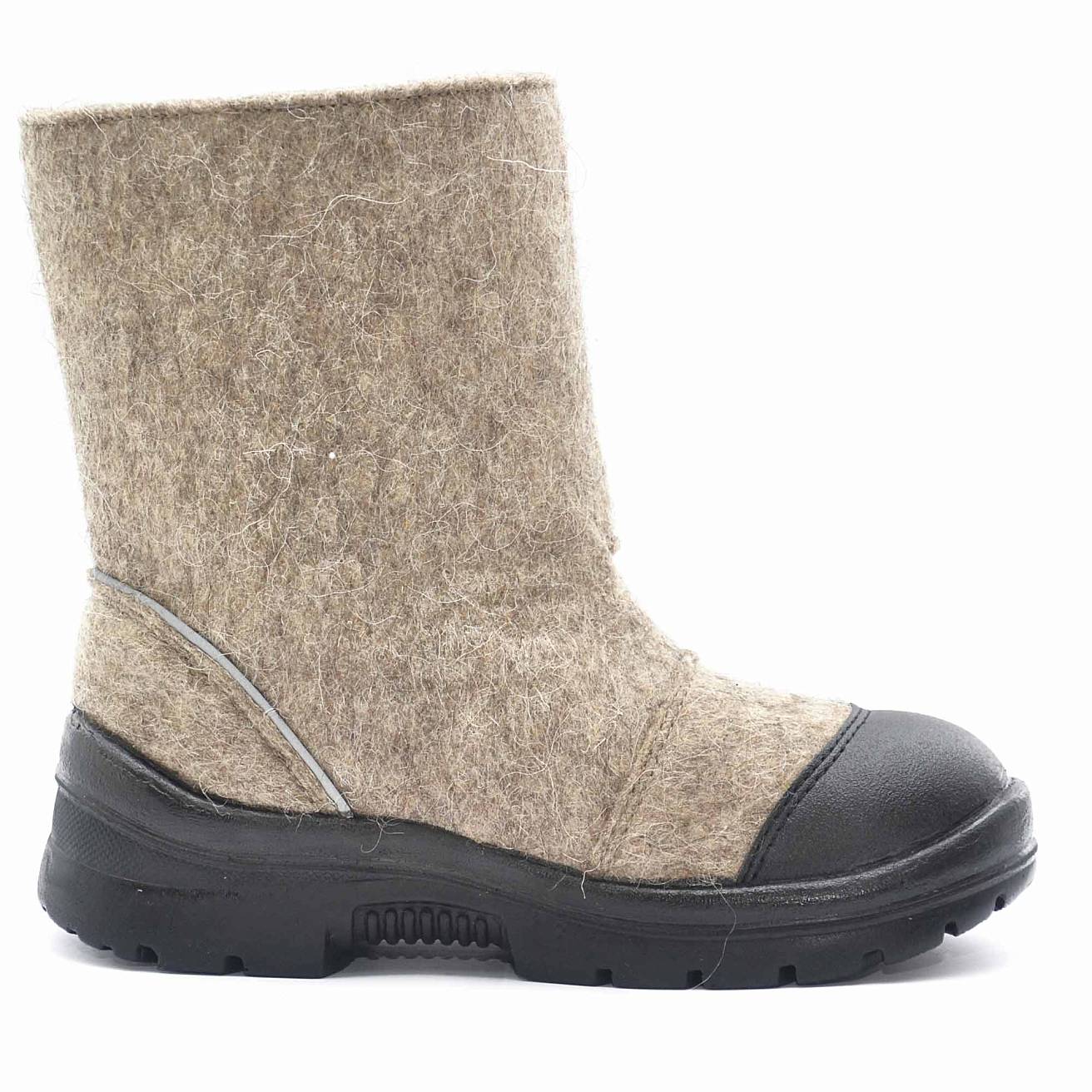 Валенки Nordman c натуральным мехом на липучке темно-серые - фото 5