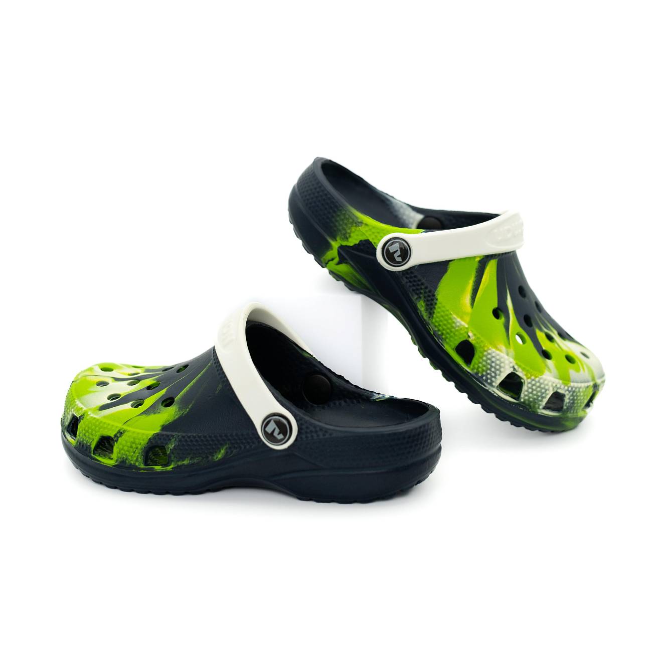 Сабо из ЭВА Nordman Schlöps синие с модуляцией бело-зеленая - фото 2