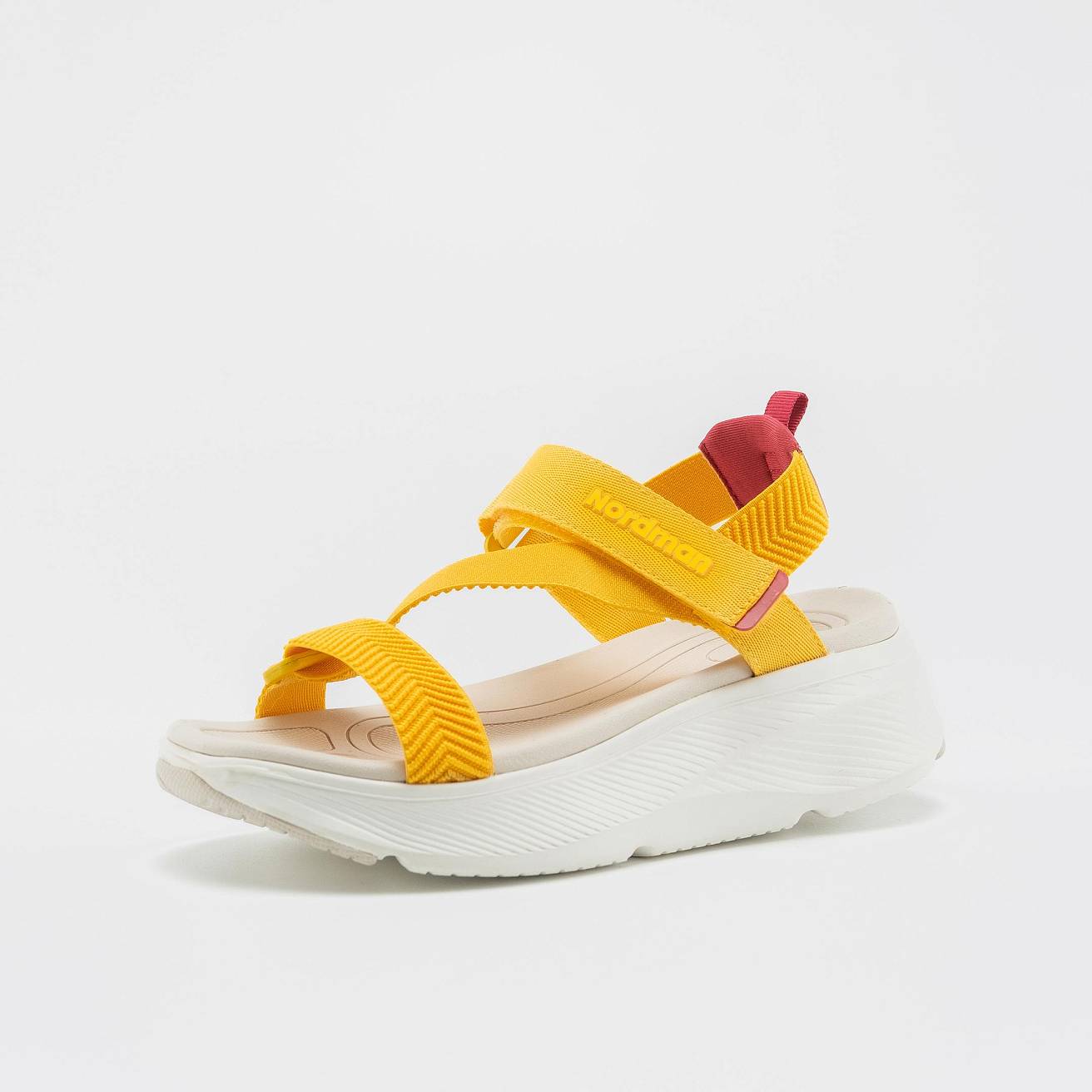 Nordman сандалии женские летние красно-жёлтые - фото 4